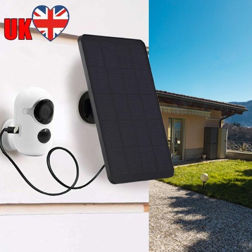 10W 5V Solar Panel Monocrystalline Wall Mount for Lights (Black Type C Port)