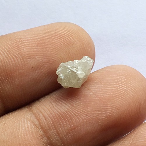 1.95Ct Natural White Gray Raw Diamond Loose Rough diamond I3 Clarity 8.16mm X80 - Foto 6 di 9