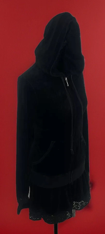 Juicy Couture Vintage L Top S Falda Negro Terry Juego de Toallas Y2K Lujo Foto 4 de 4