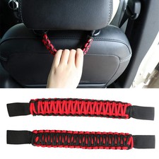 Grab Handle Roll Rear Seat Headrest Grip Pull Strap for JEEP Wrangler 07-17 Red