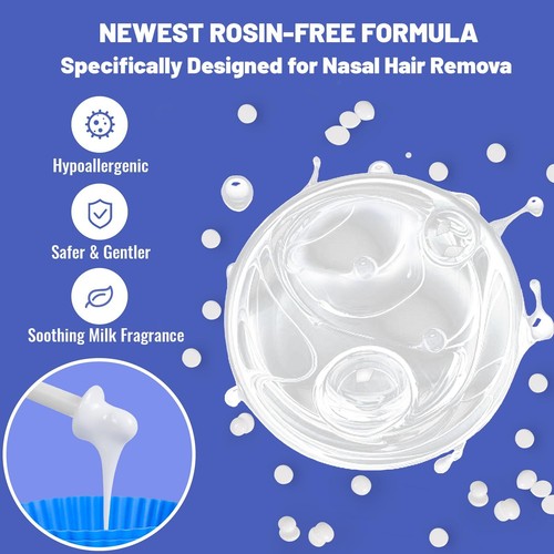 Nose Wax Kit Men - 100g Nose Hair Removal Wax Kit For Men & Women, Safe Quick... - Picture 2 of 7