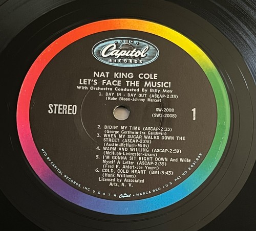 NAT KING COLE Let's Face The Music Vinyl Record LP Album JAZZ - USA 1964 Capitol - Picture 7 of 11
