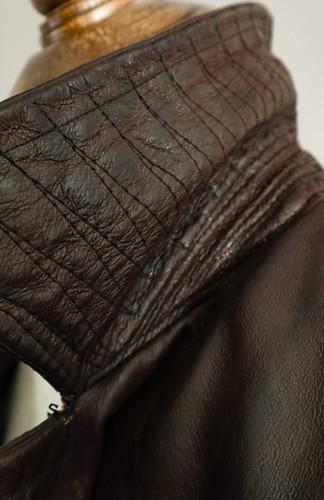 Vintage 1940s German Officer's Goatskin Leather Trench Coat WW2 - 第 19/23 張圖片