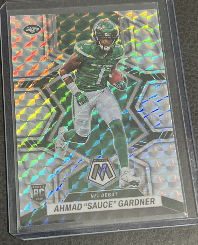 2022 Mosaic Prizm Silver Laser Rookie Ahmad Sauce Gardner No. 289!