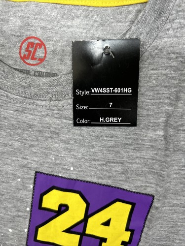 Kids T-shirt Basketball Legend #8 #24 Youth Size 7 Gray Sacred Crown NWT - Picture 2 of 5