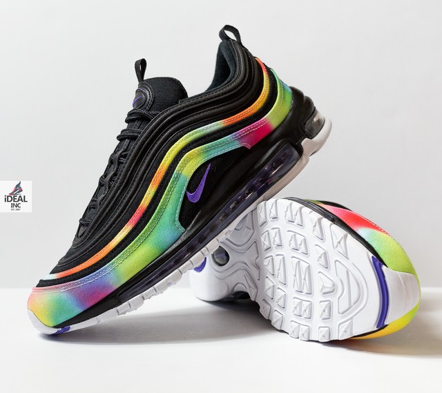 multi coloured nike 97
