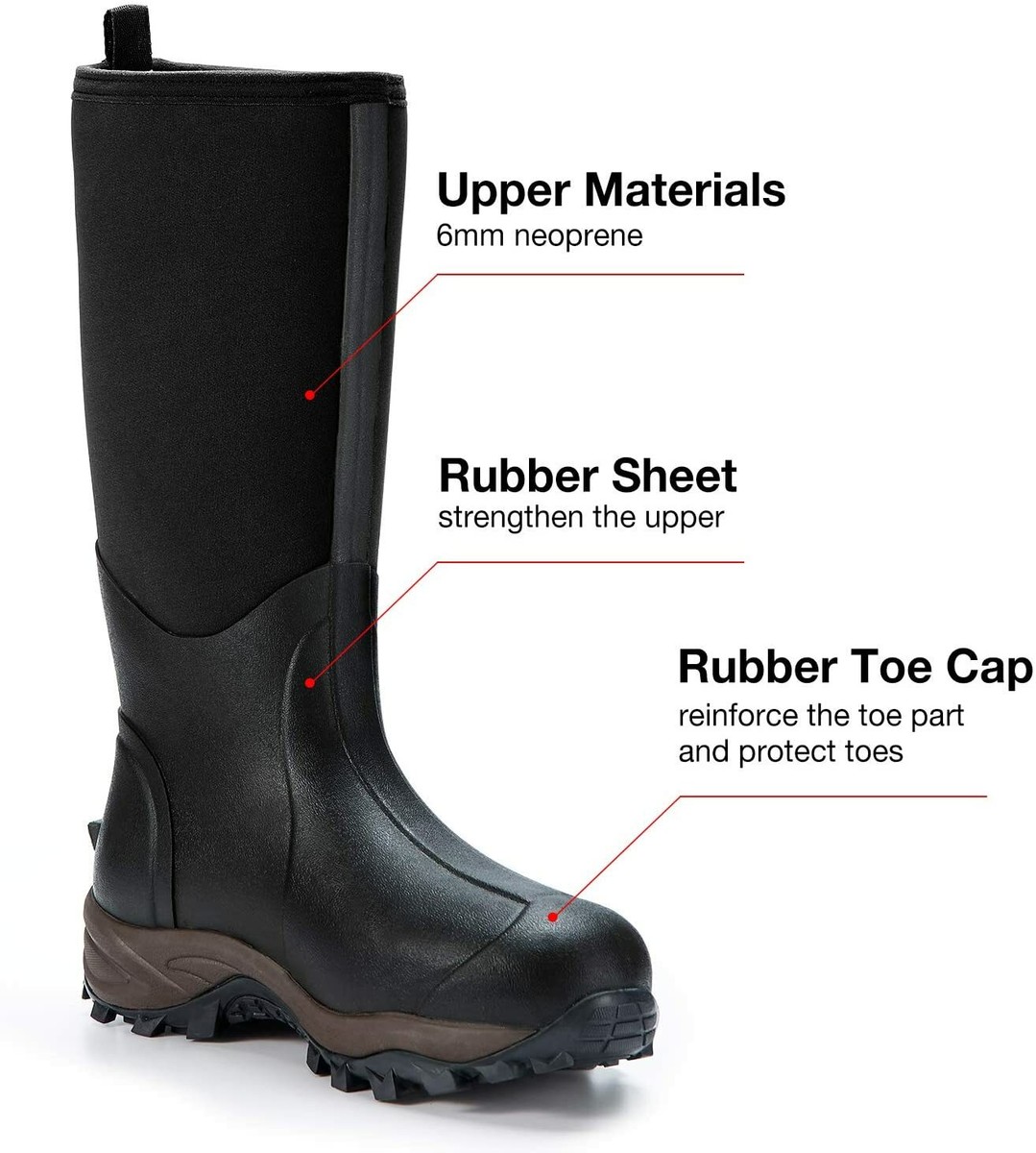 Bottes De Chasse TideWe Homme - Caoutchouc Et Néoprène - Taille 7 - Occasion