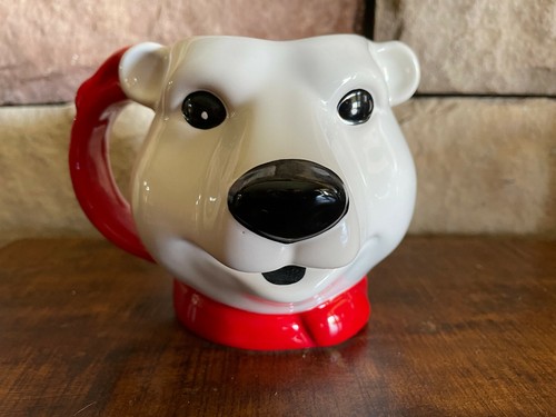 Vintage Coca-Cola Polar Bear Head Oversized Mug by Dakin 1994 Original Coffee 3D - Bild 1 von 5
