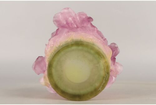 Daum France Rose Flower Vase Crystal Part Part de Cristal Antique Rose Vase - Picture 7 of 9