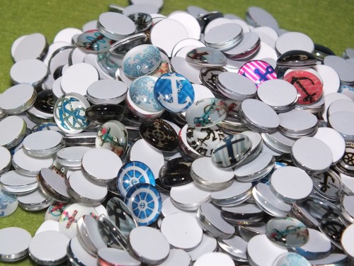 255g (apx. 545pcs) GLASS DOME CABOCHONS 10mm nautical - Job lot bulk wholesale - Picture 5 of 5