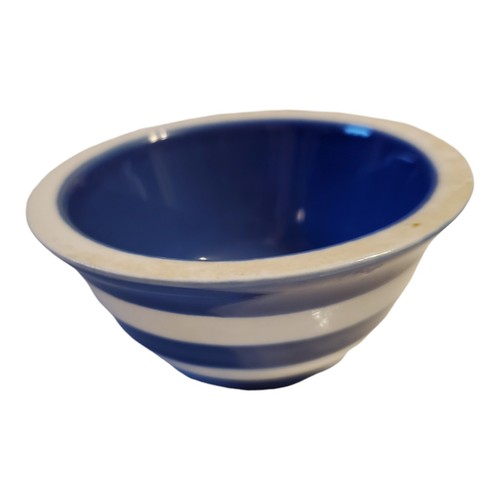 Vintage Small Blue White Swirl Ramkin, Pudding Dish, Small Planter - Picture 2 of 8