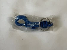Vintage IMPERIAL PALACE Clip Keychain Key Ring Chain Style Hangtag Fob Blue NEW