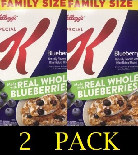 2x Kellogg's Family Size Special K Blueberry Breakfast Cereal 15.5 oz - 2 PACK