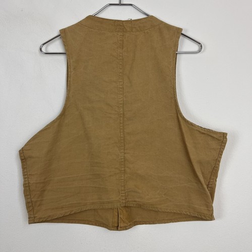 Vintage JC Higgins Vest Hunting Canvas Cotton Tan Brown Workwear - Picture 6 of 6