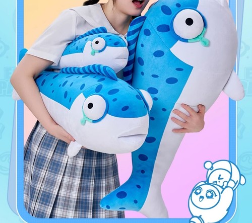 Game Eggy Party Anime Salt Fish Plush Doll Pendant Headband Stuffed Toy Pillow - Picture 3 of 15