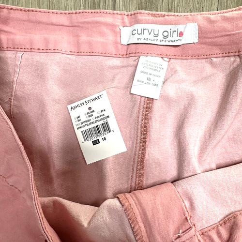 curvy girl by Ashley Stewart Pants Women's Size 16 Pink Stretch - Picture 8 of 13
