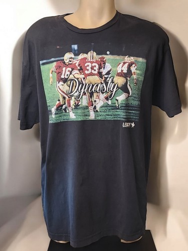 Vintage 80s SF 49ers Dynasty T-Shirt XL Joe Montana Roger Craig Pre-Loved Graphi