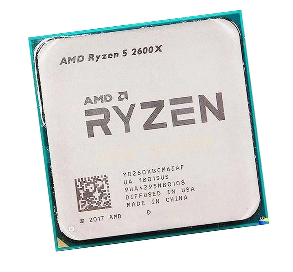AMD Ryzen 5 2600X R5-2600X CPU 3.6GHz 12Thr 95W 6Core Socket AM4 Processors - Image 2 of 4