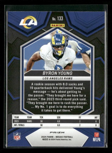 2024 Panini Mosaic #133 Byron Young Silver - Bild 2 von 2
