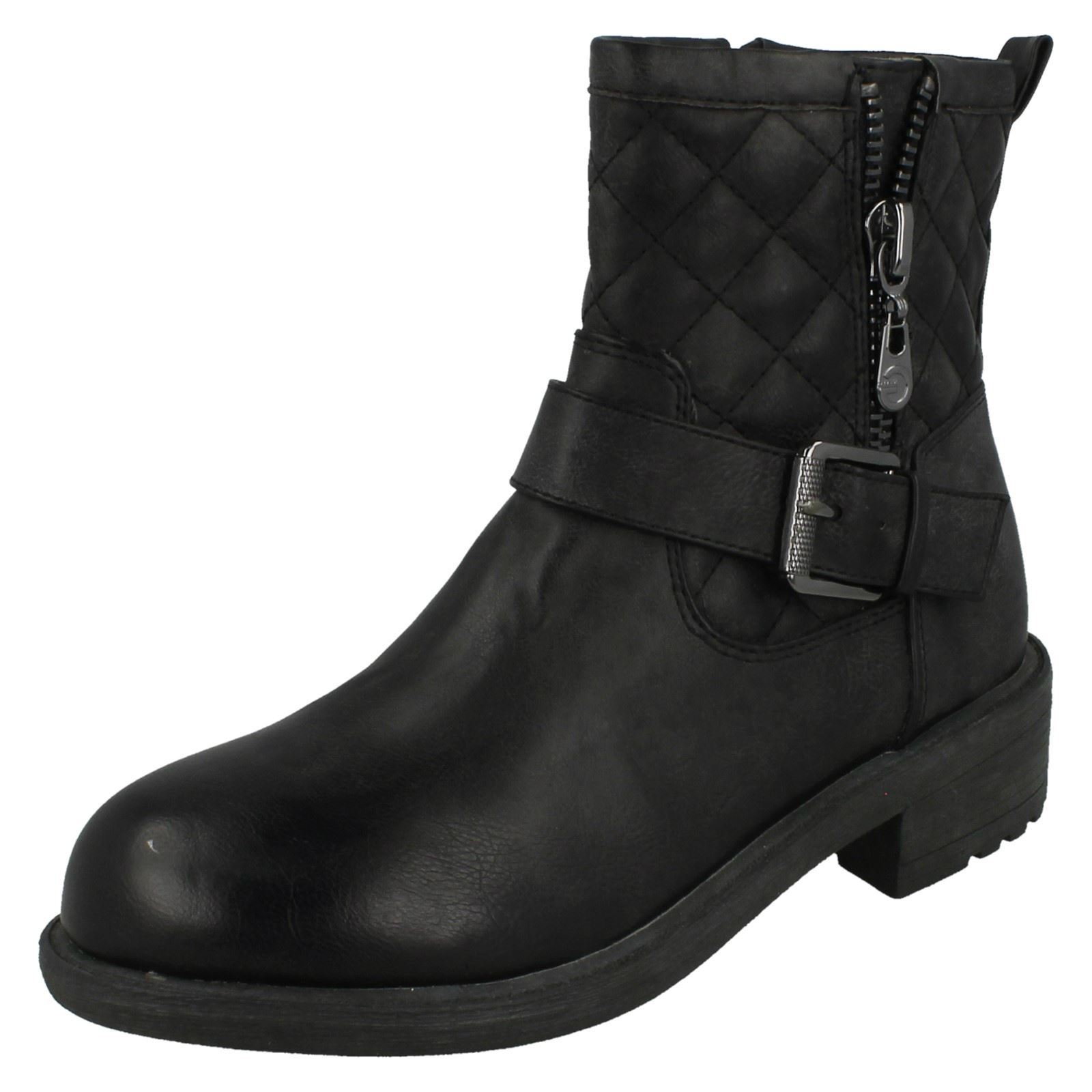 SALE LADIES SPOT ON F5R0705 SHORT QUILTED DESIGN ZIP BOOT SALE LADIES SPOT ON F5R0705 SHORT QUILTED DESIGN ZIP BOOT