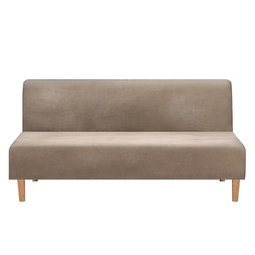 Velvet Futon Cover Armless Sofa Cover Stretch Sofa Bed Cover Furniture Protector - Picture 42 of 97