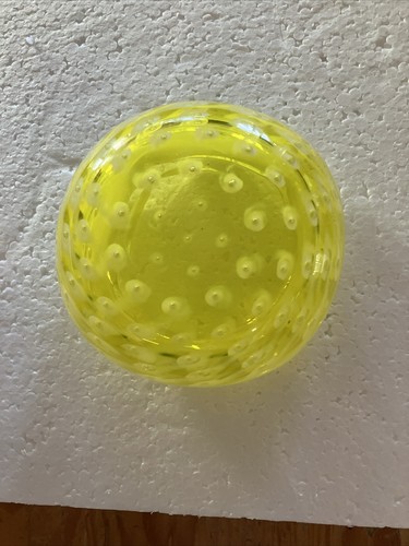 Cenicero de cristal artístico amarillo limón de Murano magnífico color - Imagen 7 de 13
