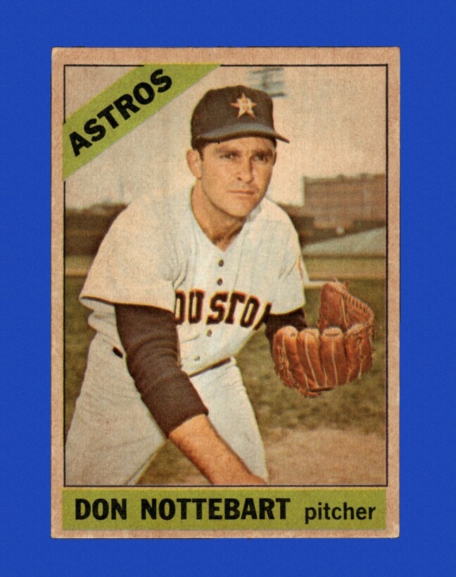 1966 Topps Venezuelan Set-Break # 21 Don Nottebart LOW GRADE (filler) *GMCARDS*