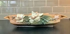 Roseville Magnolia Brown 1943 Vintage Art Pottery Ceramic Console Bowl 451-12
