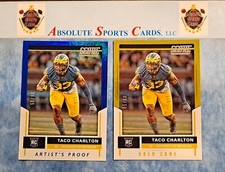 2017 Score TACO CHARLTON RC LOT x 2 | Artist's Proof /35 Gold Zone /50 | Chiefs