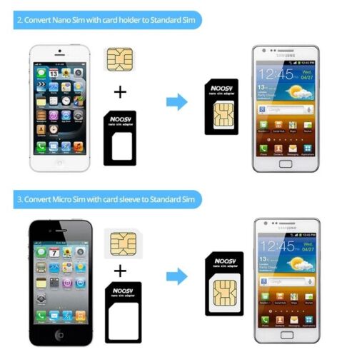ADATTATORE UNIVERSALE NANO MICRO SCHEDA SIM ADATTATORE LETTORE SCHEDE cellulare tab A81 - Foto 4 di 5