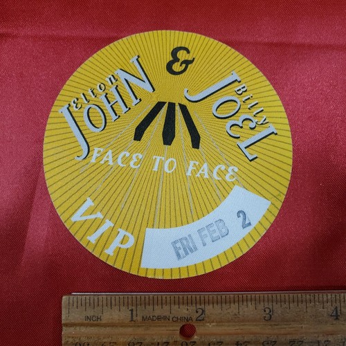 Elton john & Billy Joel Face to Face Tour VIP  Backstage Sticker Pass   - Picture 1 of 2
