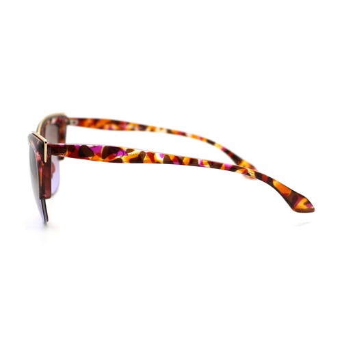 Stylish Womens Sunglasses Half Rim Cateye Designer Fashion Shades - Picture 30 of 30