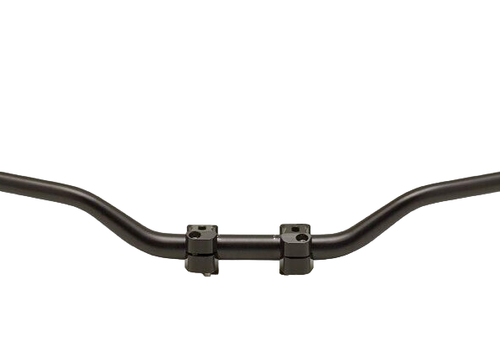 MANUBRIO ALLUMINIO DM 22 28 MM PIEGA BASSA RISERS OVERSIZE NERO HANDLEBAR NUOVO - Picture 6 of 6