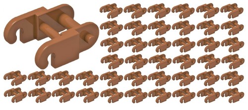 ☀️LEGO New Reddish Brown Technic Link Chain Link 50x  Pieces tank Tread Track - Picture 1 of 2