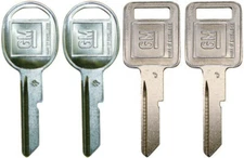 4 NEW GM Logo OEM "J" IGNITION +"K" DOORS/TRUNK Key Blanks Uncut 320470 + 320471