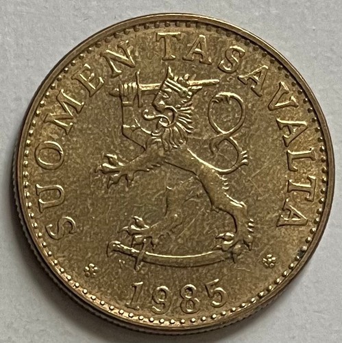 Finland 50 Pennia 1985 - Rampant lion brandishing sword & Pine Tree - Circulated