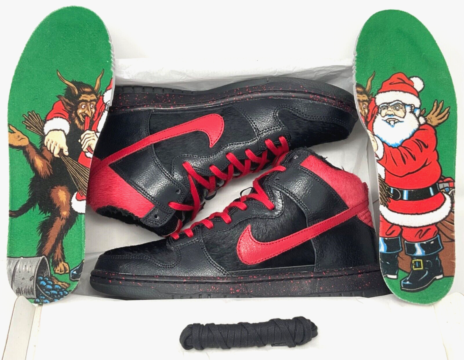 PONY Nike SB Dunk High Pro Prm KRAMPUS taglia 9 5 M OG TUTTE CON SCATOLA 554673 006 2012 Cliver