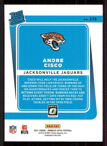 2021 Donruss Optic #278 Andre Cisco RR RC - Picture 2 of 2