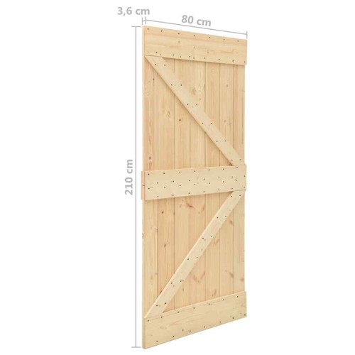 Sliding Door Home Wooden Doors Sturdy Stable Solid Pine Wood With Natural Finish - Picture 9 of 9