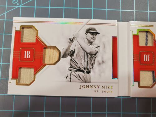 Panini National Treasures 2020 Stan Musical, Johnny Mize Slaughter Trios folleto - Imagen 5 de 9