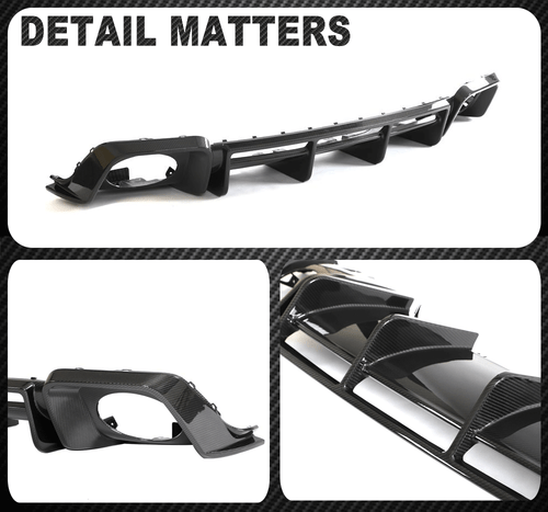Se adapta a Audi R8 V10 2022-24 Dry Carbon parachoques trasero difusor difusor trasero - Imagen 13 de 14