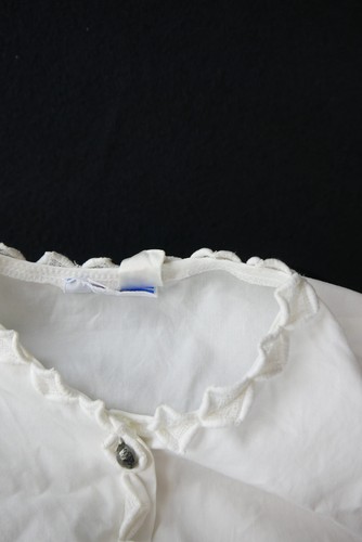 Gr.38 Dirndlbluse weiß Bluse für Dirndl Krüger Baumwolle mit Spitze B10534 - Bild 4 von 4