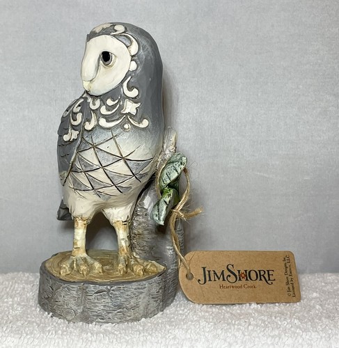 Jim Shore Heartwood Creek White Woodland Owl On Branch Figurine 4056970 NWT - Picture 2 of 7