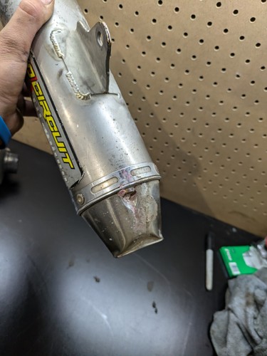 2006 CRF250RPro Circuit Dual T-4 Slip On Silencers Made In USA #916 - Picture 17 of 23