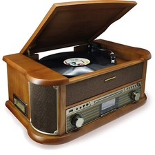 Soundmaster NR566BR nostalgia giradischi radio DAB+ CD MP3 USB cassetta BT