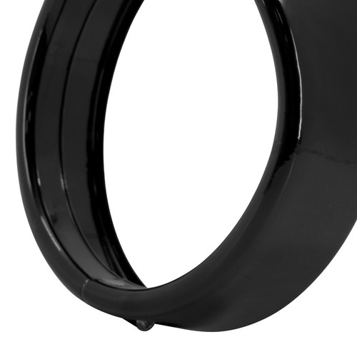 4.5" Vorbei Lichter Visier Stil Blinker Trim Ringe Schwarz glänzend Für Touring - Picture 6 of 13