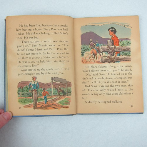 Vintage 1951 Gene Autry and Red Shirt Hardcover Children's Book Cowboy Western - Picture 7 of 12