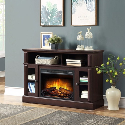 Media Fireplace TV Stand Electric Insert For TVs Up To 55" 3 Flame Settings New - Picture 2 of 11