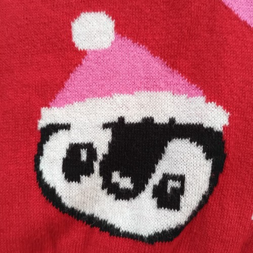 NWT H&M Girls Red Holiday Jacquard Knit 100% Cotton Sweater Sizes 3/4T, 5T/6 - Picture 4 of 4