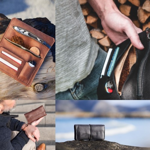 Simaru Tabaktasche aus Kunstleder für 30g Tabakbeutel  – Dreher-Tasche - Bild 16 von 16